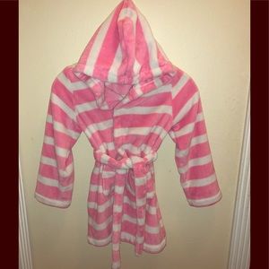 Pink and White Striped Robe! 👧🏻🎀